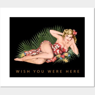 Hula Girl Wish You Were Here #2 Posters and Art